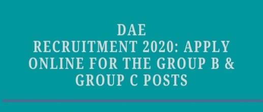 DAE Recruitment 2020: Apply Online