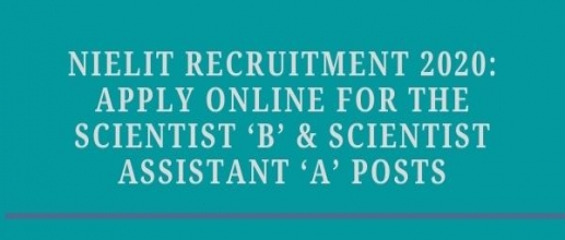 NIELIT Recruitment 2020: Apply Online
