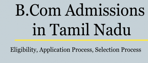 B.Com Admissions in Tamil Nadu