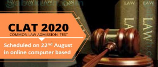 CLAT 2020: Scheduled to be conducted on 22nd August in online computer based
