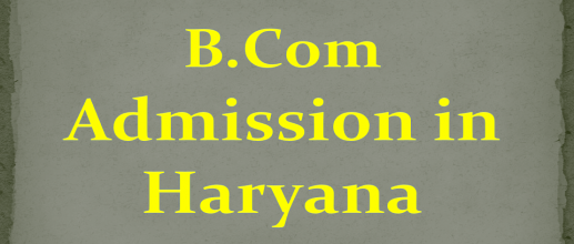 B. Com Admission in Haryana