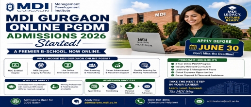 MDI Gurgaon Online PGDM Admissions 2026 Started: Apply Before June 30