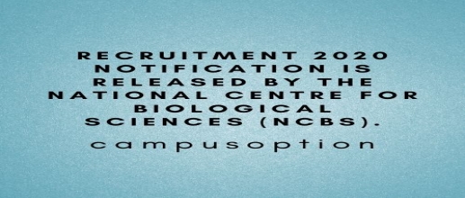 NCBS Recruitment 2020