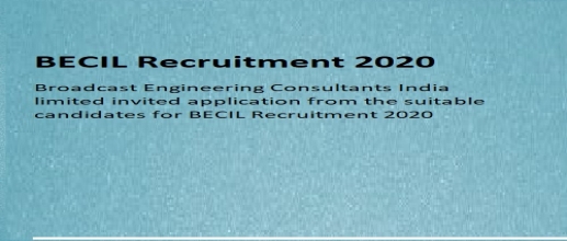 BECIL Recruitment 2020