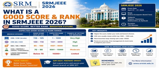 What is a Good Score & Rank in SRMJEEE 2026?