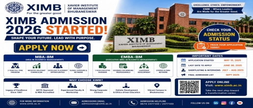 XIMB Admission 2026 Started: Apply Now for MBA-BM & EMBA-BM Admission Status