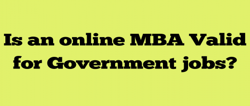 Is an online MBA Valid for government jobs?