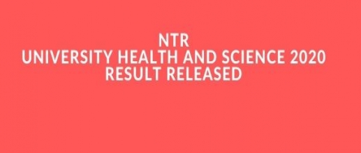 NTR University Health and Science 2020 result Released