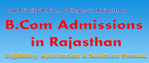 B.Com Admissions in Rajasthan