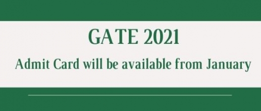 GATE 2021- Admit Card will be available from January