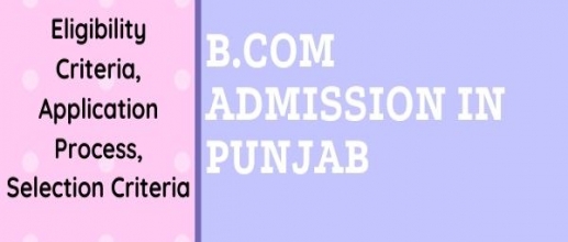 B. Com Admission in Punjab
