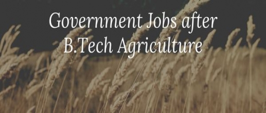 Government Jobs after B.Tech Agriculture