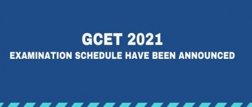 GCET 2021 Examination schedule have been announced