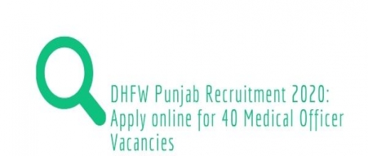 DHFW Punjab Recruitment 2020