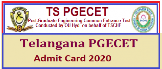 TS PGECET 2020 Admit Card will be available from 25th June