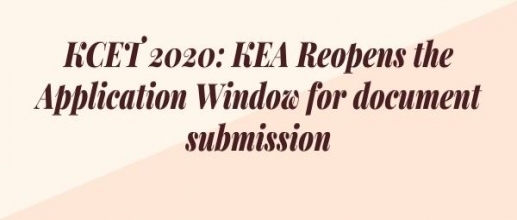 KCET 2020: KEA Reopens the Application Window