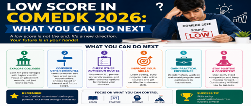 Low Score in COMEDK 2026: What You Can Do Next