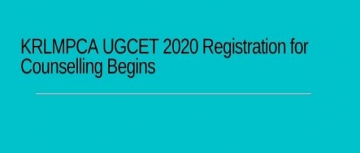 KRLMPCA UGCET 2020: Registration for Counselling Begins